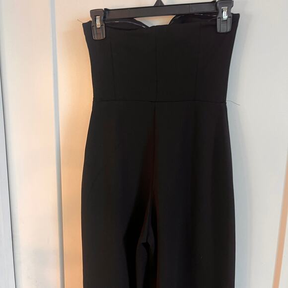 Zara Collection Black Strapless Bustier Midi Dress Size Small - Picture 4 of 10